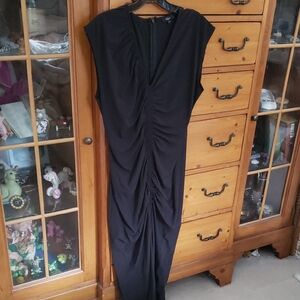 Rails Black Ruched Maxi Dress